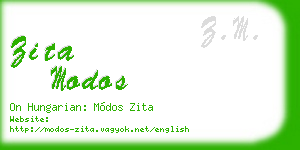zita modos business card