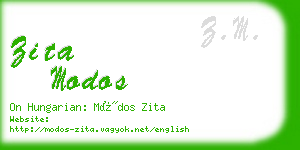 zita modos business card